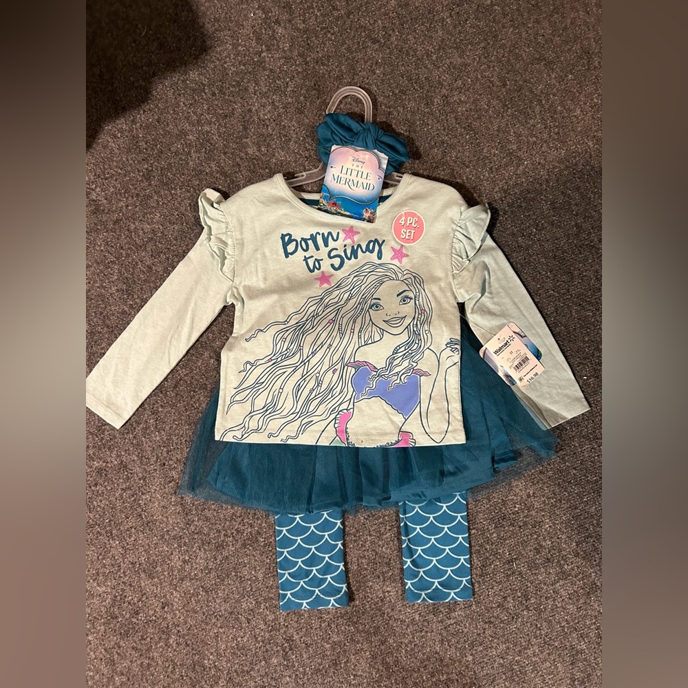 Little Mermaid 3T girls Set NWT!! 4pc set